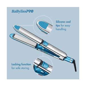 BaBylissPRO Blue Hair Straightener with Cool Tips